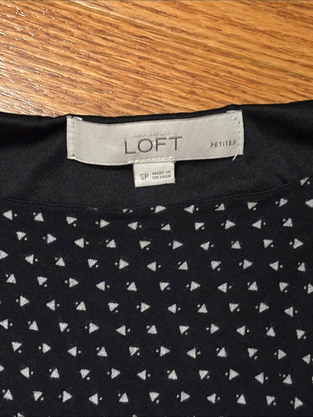 Ann Taylor Loft Small Petite Sleeveless Mini Dress Black White Geometric Stretch - Picture 4 of 14